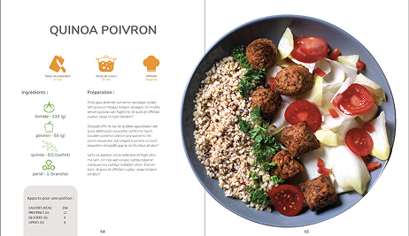 mise en page livre de recettes, salade bowl 