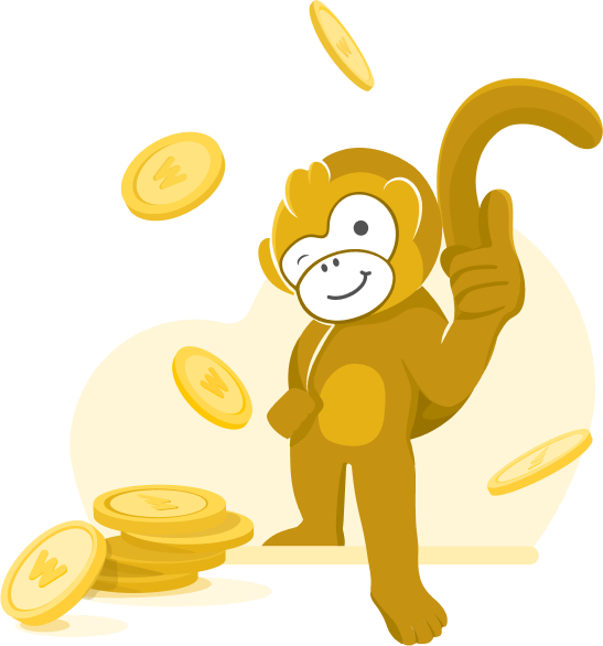 Mascotte Widilo - Singe avec les pieces 